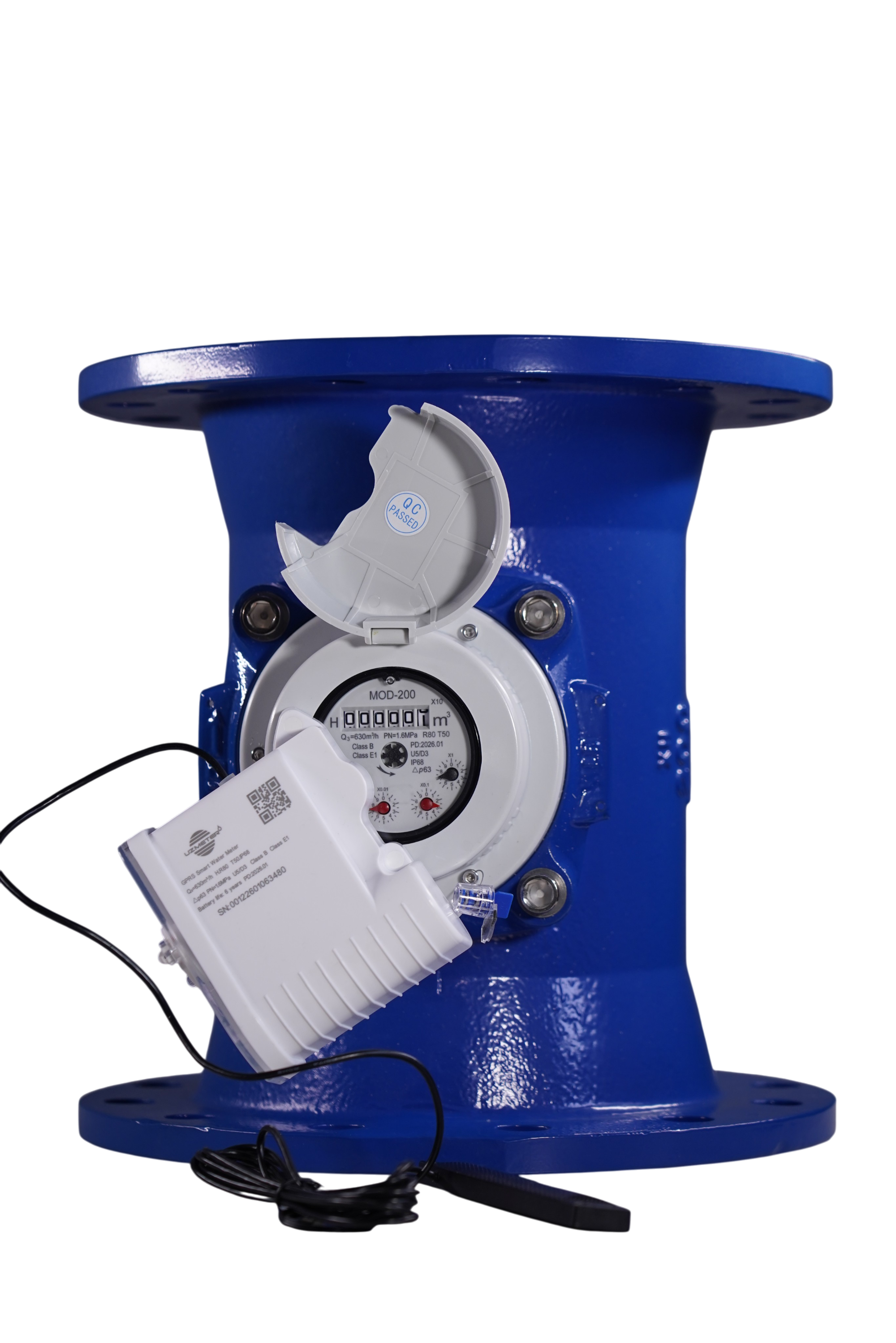 DN200 Uzmeter turbine smart water meter (with GPRS)